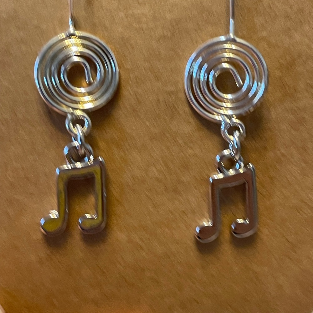 Silver tone earrings
